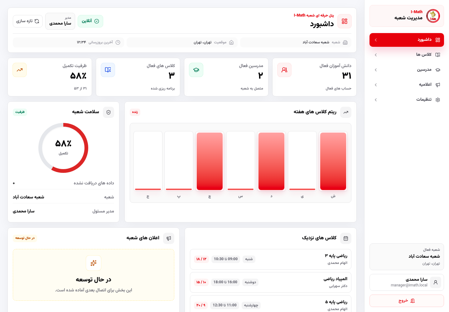 آی‌مث | سامانه مدیریت آموزش